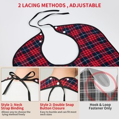 XKDOUS 2pcs Adult Bibs For Men Washable, Reusable Waterproof Large Bibs For Adul