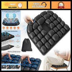 Travel Cushion for Airplane & Wheelchair – Adjustable, Portable, Non-Skid, Coccy