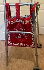 Quilted Handmade Baseball Walker Organizer Cotton Fabric 16” w/7 pockets WO-134
