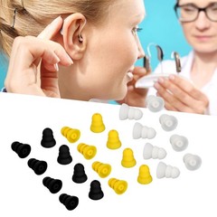 8pcs Hearing Aid Ear Tips 3 Layer Soft Silicone Replacement BTE ITE Pocket