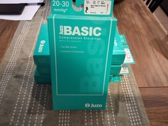 Juzo Basic 4411ag 20-30 mmHg Open Toe Compression Stocking Black Sz lI