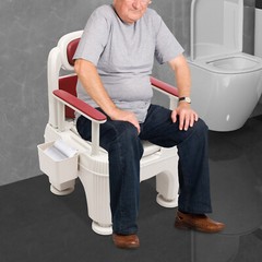 Bedside Toilet Portable Toilet Floor Standing Toilet W/Tissue Box 300kg/661.39lb