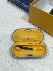 PHILIPS HEARLINK Hearing aid ‘Gray & Yellow’ OEM CASE + Charger And BOX ONLY