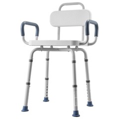 VEVOR Swivel Shower Chair with Arms and Back Heavy Duty Tub Shower Seat 400 lbs