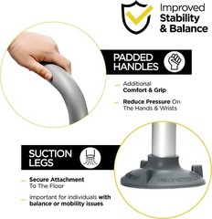 Toilet Safety Rail – Adjustable Detachable Toilet Safety Frame with Handles