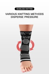 Copper Ankle Brace Compression Sleeve Support Socks Foot Fasciitis Pain Relief