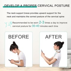 Neck Brace for Pain and Support, 360° Adjustable Cervical Light Green