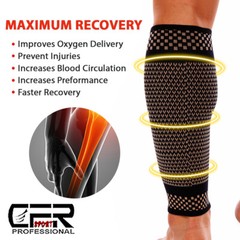 Copper Leg Compression Sleeve Calf Support Socks Brace Pain Relief Men Women Gym
