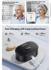 Hearing Aids For Seniors Adults（Silver Black