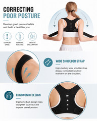 Posture Corrector for Men & Women Back Brace Adjustable Shoulder Support Pain
