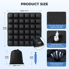 Portable Inflatable Seat Cushion for Travel | Adjustable Air Cushion for Flights