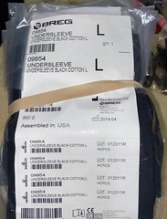 BREG (#09854) UNDERSLEEVE Brace Functional Cotton Knee , Large Black Lot Of 2