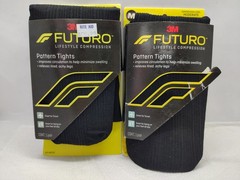 3M 71072EN Pattern FUTURO Pattern Tights, 71072EN, Medium 2 pack damaged packagi