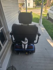 Pride 4-Wheel Mobility Scooter Blue w/ Basket Mirrors Headlight 24V 5A