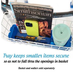 Extra-Thick Walker Basket Clear Plastic Insert/Tray/Cup Holder – All Colors