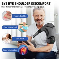 Electric Heated Knee Shoulder Brace Wrap Elbow Vibration Massager Pain Relief US