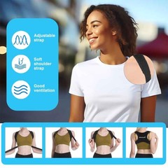 StitchGreen Posture Corrector for Men & Women, One Size, Black