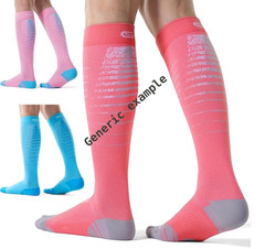 NEW open box-never worn Celersport 3 pack Compression Blue, Rose & Purple Socks