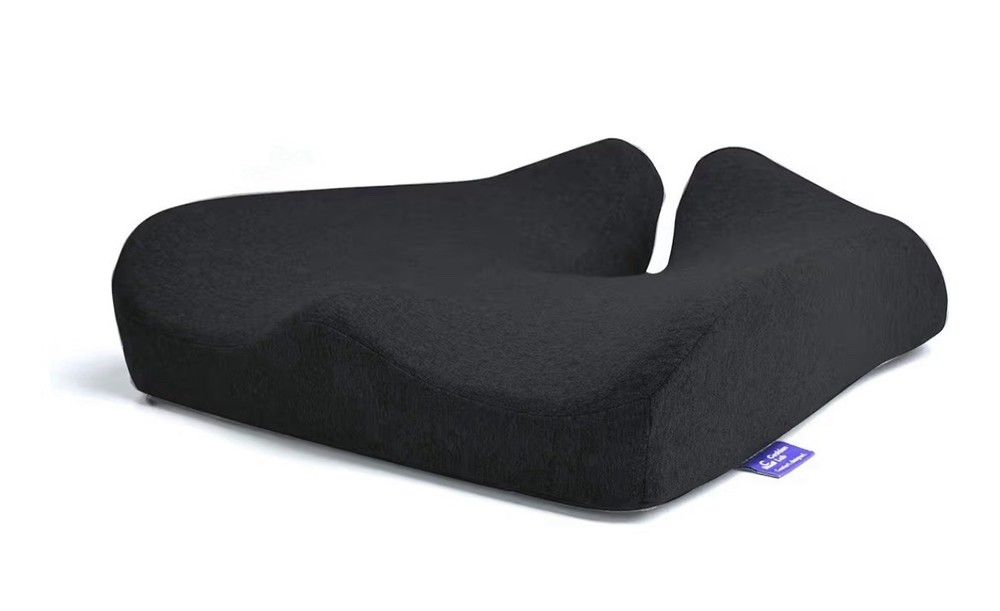 NEW Cushion Lab Pressure Relief Seat Cushion Memory Foam Coccyx Sciatica Black