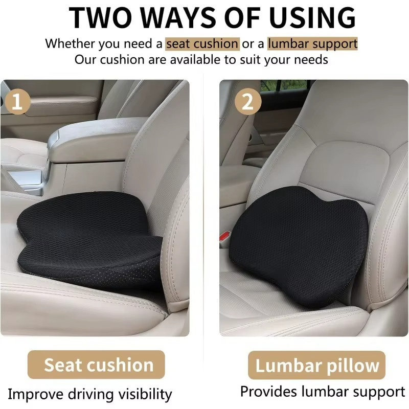 Multifunctional Car Seat Cushion Universal Memory Lumbar Pillow