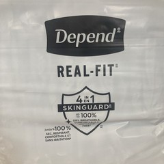 56 Count Depend Real Fit Adult Disposable Underwear for Men S/M