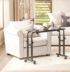 Lingmi Recliner Table Overbed Table Wheels Adjustable Height And Length Over