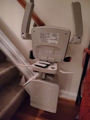 Bruno SRE-3050 Electric Stairlift Foldable Armrest 300 lb Straight Indoor