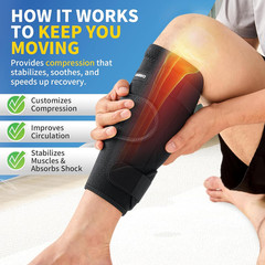 Calf Brace for Torn Calf Muscle – 2 Pack Adjustable Neoprene Compression Sleeve