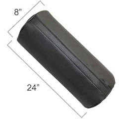 Rehabilitation Advantage Bolster Pillow 8×24 Black Therapy Support Cushion