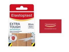 2 x Elastoplast Extra Tough Waterproof Hi Dry Technology Cut to Size 80cm x 6cm