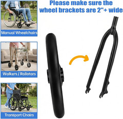 2Pcs Replacement Wheelchair Wheels for Walkers 8 Inch Solid Wheelchair Front Whe