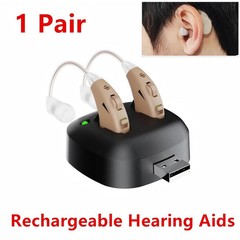 Jinghao Hearing Aids for Seniors: Rechargeable BTE Noise Cancelling Amplifier, P