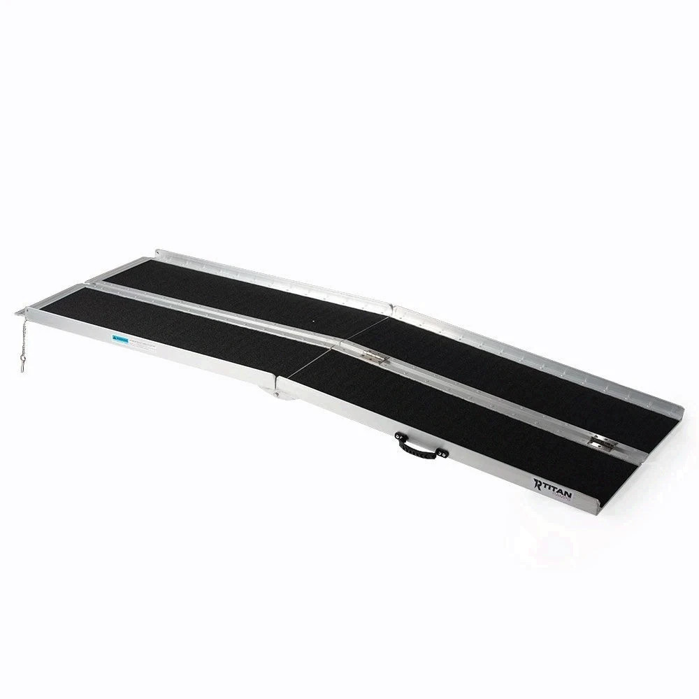 Titan Ramps 7ft Aluminum Multi-Fold Wheelchair Ramp 600 lb 29in Wide