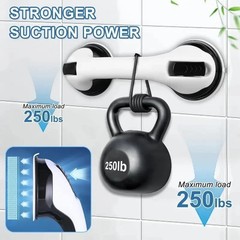 Suction Grab Bars 2 Pack Shower Handle Bathroom Safety Support No Drill