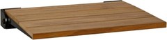 Seachrome Slimline Natural Teak Wood Folding Shower Bench Seat