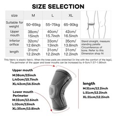 Knee Sleeves Compression Brace Support Sport Joint Injury Pain Arthritis Relie