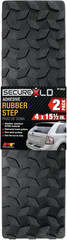 Adhesive Rubber Step Mats 2 Pack Non-Skid Traction for Trailer Truck Boat 4×15.5
