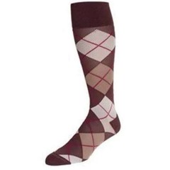 Dr. Comfort Argyle Patterned Knee High, Nylon/Spandex, 20-30mmHg (Size: L) Chest