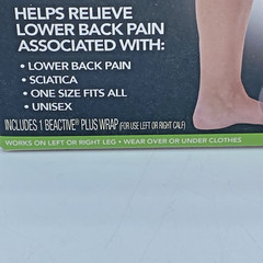 BeActive PLUS Instant Relief Acupressure Calf Brace for Sciatic Back Nerve Pain