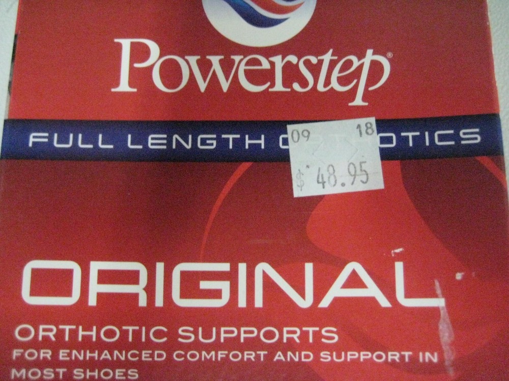Powerstep ORIGINAL Full Length Orthotic Insoles Two Sizes