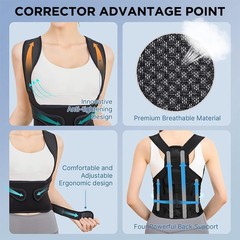 Posture Corrector Support for Upper and Lower Back Shoulder Brace Belt Band