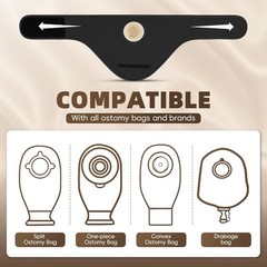 Ostomy Belt for Men & Women Ostomy Bag Cover Support Wrap with Zipper LARGE
