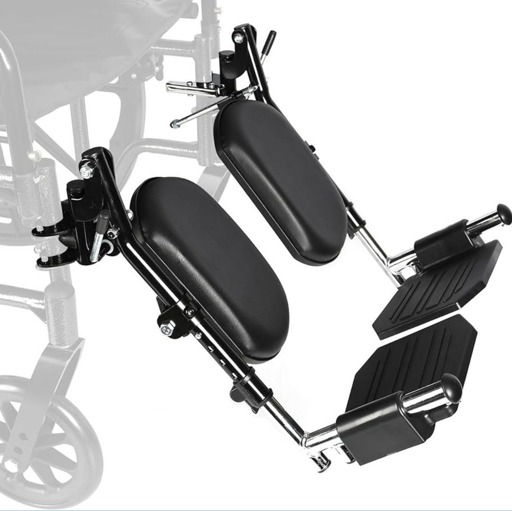 Wheelchair Footrest with Comfort Foam Cushion – Adjustable Lift & Extendable Leg