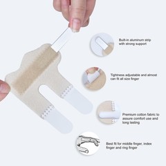 Oval Finger Splint 8 pcs and Trigger Finger Splints 2 pcs for Arthritis