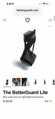 BetterGuard lite Adaptive Hydraulic Ankle Brace, Size Large, Black, Right Foot