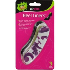 Airplus Women’s Fashion Print Pain Relief Comfort Heel Liners – 3-Pairs