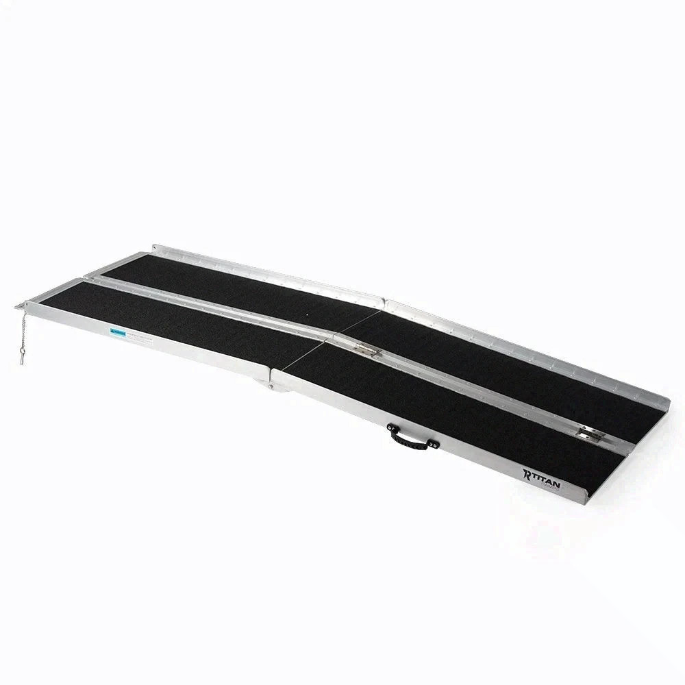 Titan Ramps 7ft Aluminum Multi-Fold Wheelchair Ramp 600 lb 29in Wide