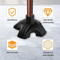 1 / 2 Walking Cane Tips 3/4 Inch,Quad Cane Tips for Stability,4 Prong Self Stand