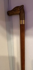 Vintage Wood & Solid Brass Horse Head Cane Walking Stick 35″ # 7194