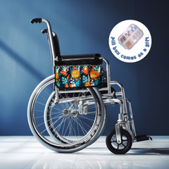 Wheelchair organizer waterproof accessories with animals + pill box as a gift